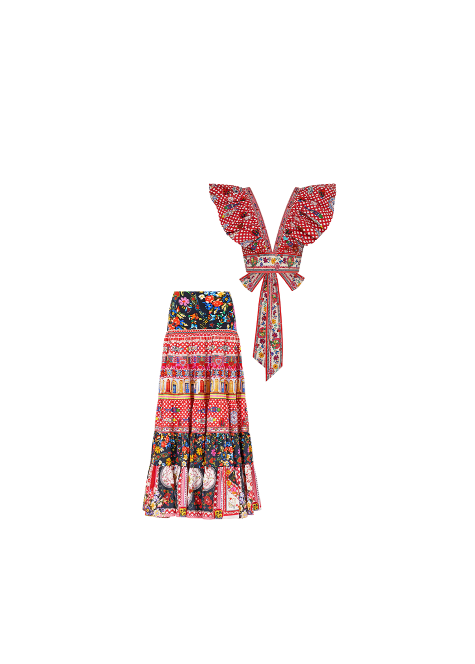 Camilla - Tiered Skirt & Ruffle Top | Size M/L