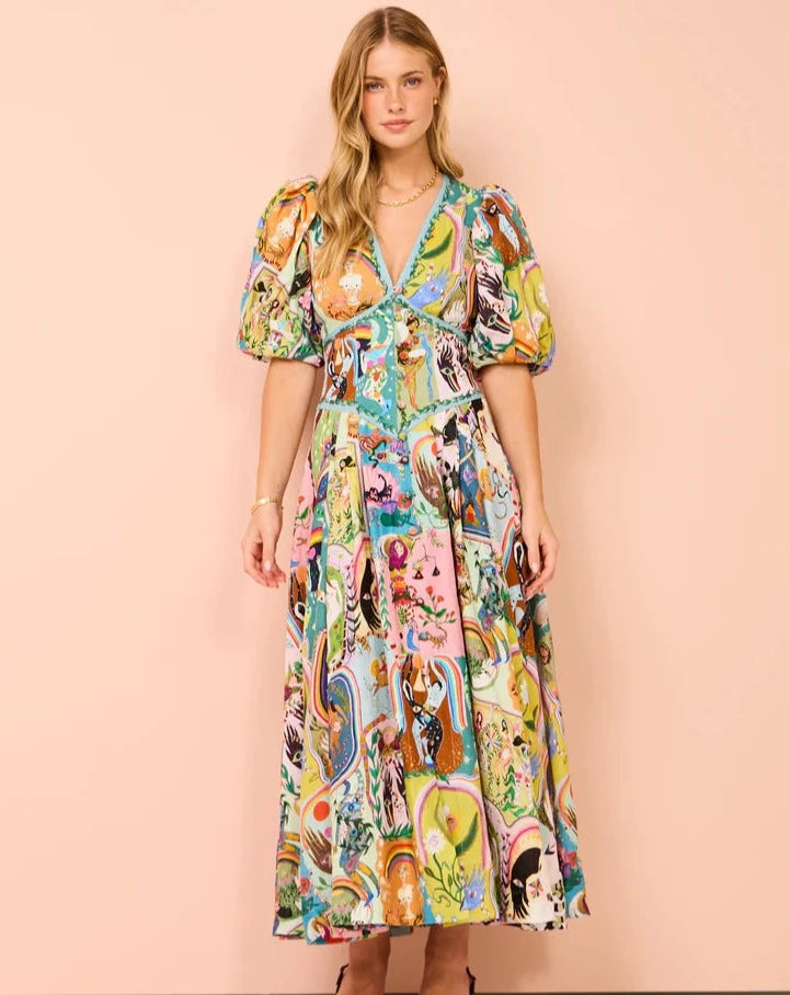 Alemais - Evergreen Midi Dress | Size 12