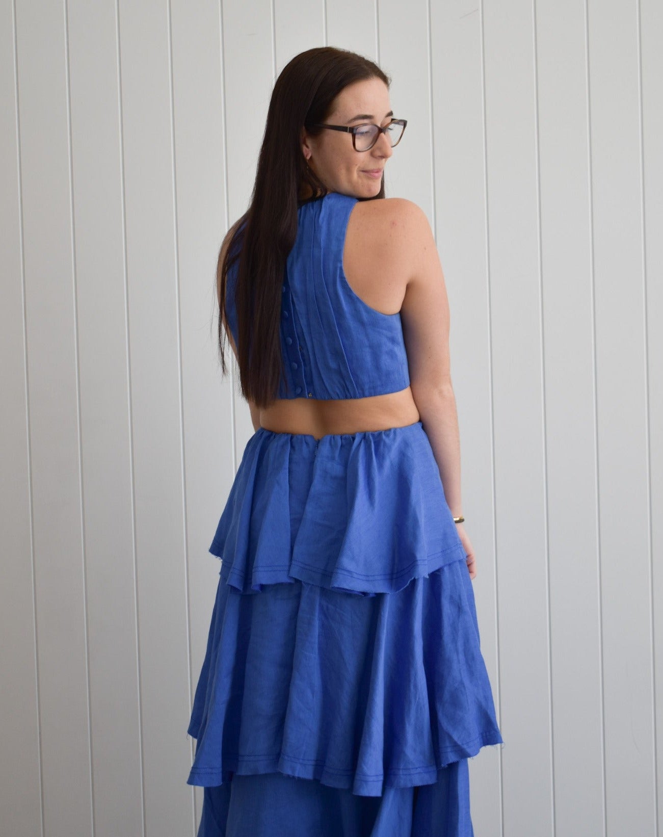 Aje - Wave Cut Midi Dress | Size 14