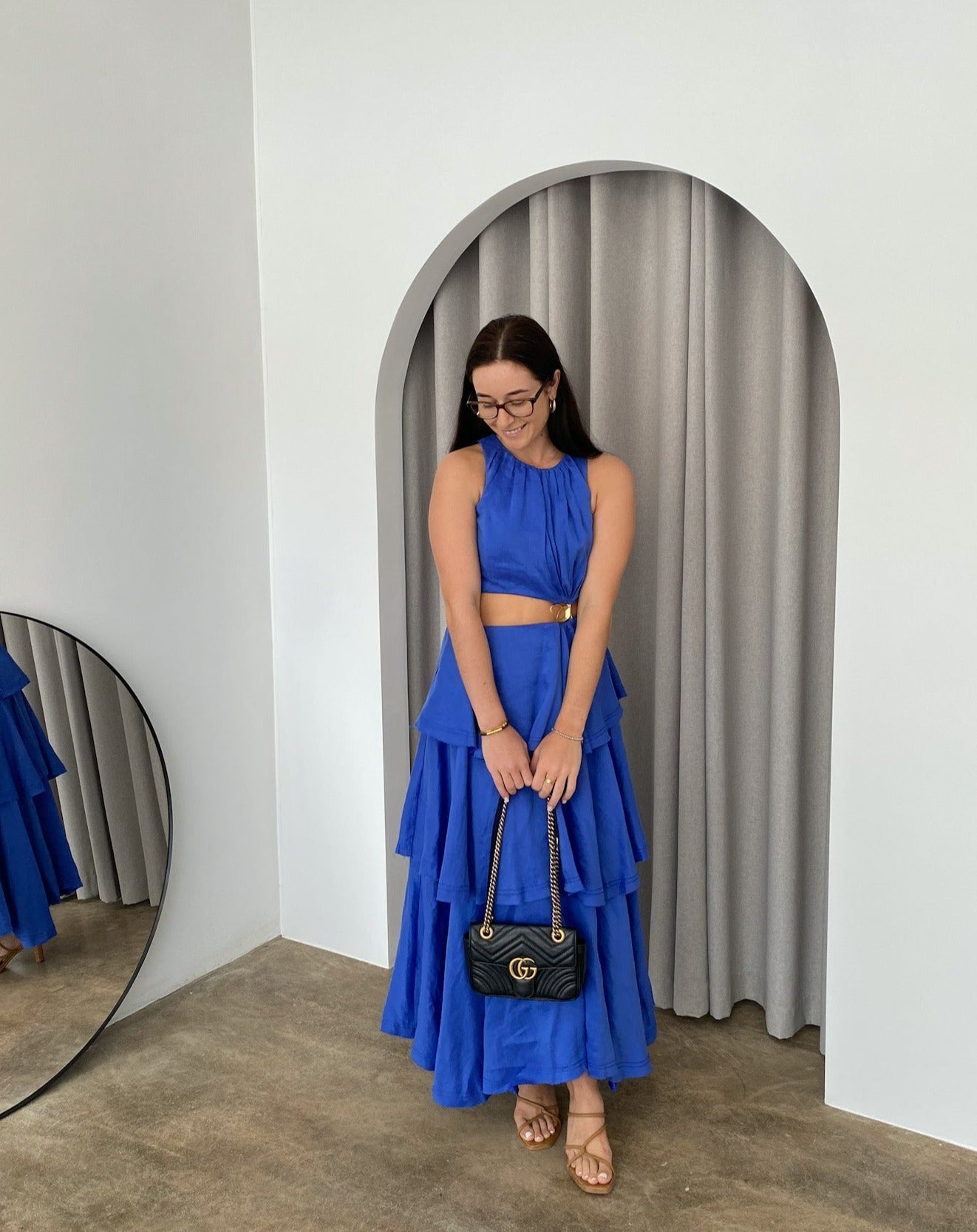 Aje - Wave Cut Midi Dress | Size 14